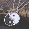 Paired Pendants Necklace For Couples BFF Tai Chi Yin Yang  Leather Chain White Black Friendship Couples Necklaces Jewelry