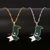 Pakistan Map & Flag Pendant Necklaces Gold Silver Plated Water Wave Chain Metal Necklace Choker Pakistani Ethnic Jewelry