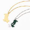 Pakistan Map & Flag Pendant Necklaces Gold Silver Plated Water Wave Chain Metal Necklace Choker Pakistani Ethnic Jewelry