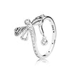 Pan 100% 925 Sterling Silver Enchanted Crown Ring Charm DIY Original Brilliant Bow Ring Designing Gifts For Women