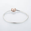 Heart Clasp With Logo Bracelet Silver Bracelet for woman DIY fashion Jewelry Fit Original European beads & Charms