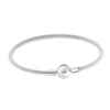 MOMENTS Sterling Silver Mesh Bracelet for woman DIY fashion 925 Sterling silver jewelry making Fit Europe beads