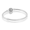 Mother's D Sparking Heart Clasp Sterling Silver Bracelets For Woman DIY jewelry making Fit European Beads & Charms
