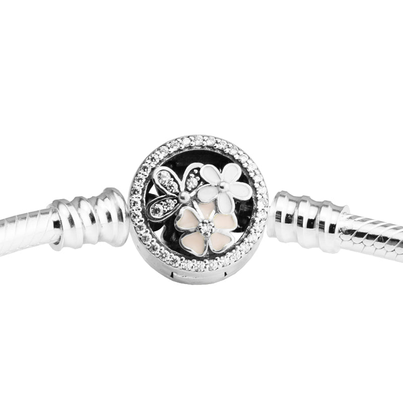 Poetic Blooms Mixed Enamels Bracelets for woman DIY fashion 925 Sterling silver jewelry making Fit Europe beads