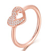 Shimmering Puzzle Heart Frame Ring Rose Gold Jewelry For Woman European Fashion Wedding Ring Woman Jewelry Making