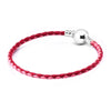 Summer Mixed Pink Leather Bracelets for Women Round Silver Clasp Fashion DIY Jewelry Rope Chain Bracelets Accessories