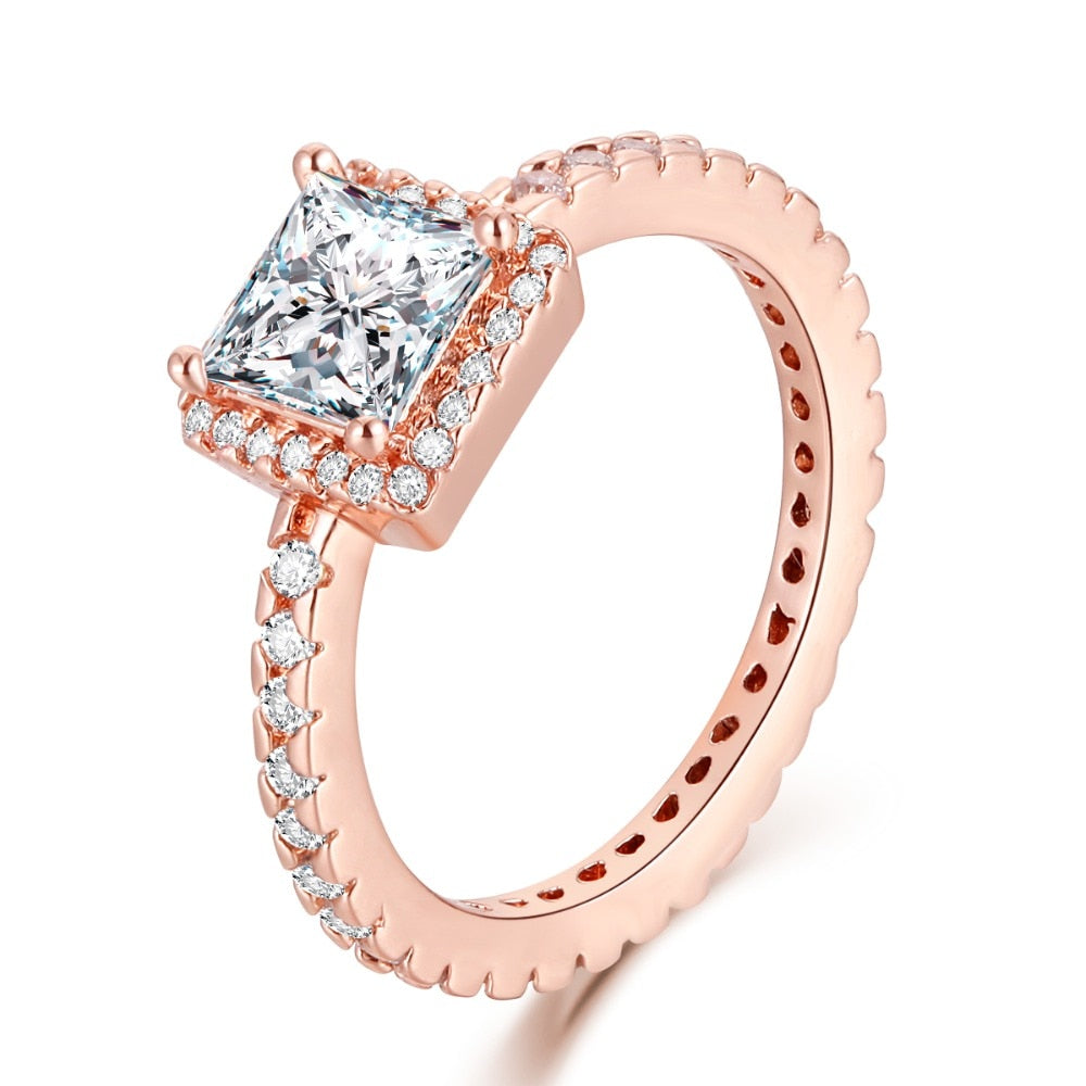 Timeless Elegance Ring Rose Gold Jewelry For Woman European style Fashion Wedding Ring Woman Jewelry Making