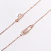 Paper Clip Shaped Pendant Necklace For Women Unique Hollow Out Zircon Pin 3 Color Collarbone Chain Gift Jewelry KBN260