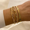 Paperclip Chain Bracelet Gold Color Stainless Steel Rectangle Link Cable Dainty Women Girls Layering Jewelry