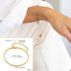 Paperclip Chain Bracelet Gold Color Stainless Steel Rectangle Link Cable Dainty Women Girls Layering Jewelry
