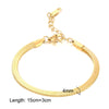 Paperclip Chain Bracelet Gold Color Stainless Steel Rectangle Link Cable Dainty Women Girls Layering Jewelry
