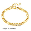 Paperclip Chain Bracelet Gold Color Stainless Steel Rectangle Link Cable Dainty Women Girls Layering Jewelry