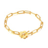 Paperclip Chain Bracelet Gold Color Stainless Steel Rectangle Link Cable Dainty Women Girls Layering Jewelry