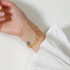 Paperclip Chain Bracelet Gold Color Stainless Steel Rectangle Link Cable Dainty Women Girls Layering Jewelry
