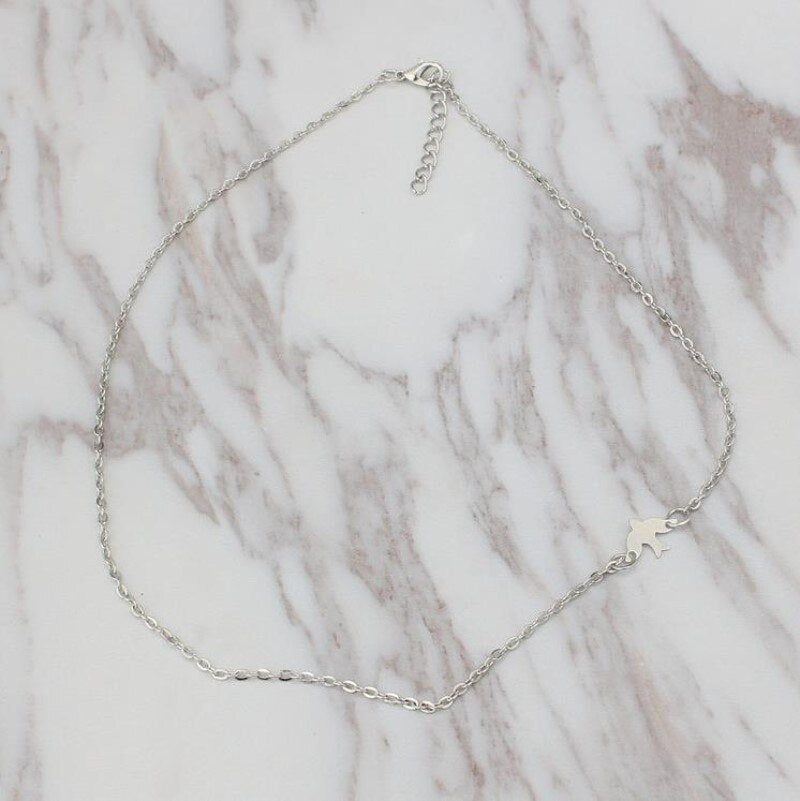 Peace Dove Short Women's Necklace Short Necklace Korean Simple Pendant Necklace