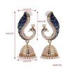 Peacock Bird Bell Shape Pendant Earrings Women's Earrings Metal Crystal Inlaid Earrings Accessories Party Jewelry
