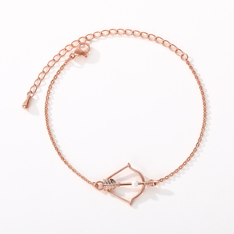 Pearl Bow Zircon Arrow Bracelet For Women 2023 Costume Jewelry Gold Color Earring Christmas Gift Bijoux Femme