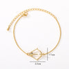 Pearl Bow Zircon Arrow Bracelet For Women 2023 Costume Jewelry Gold Color Earring Christmas Gift Bijoux Femme