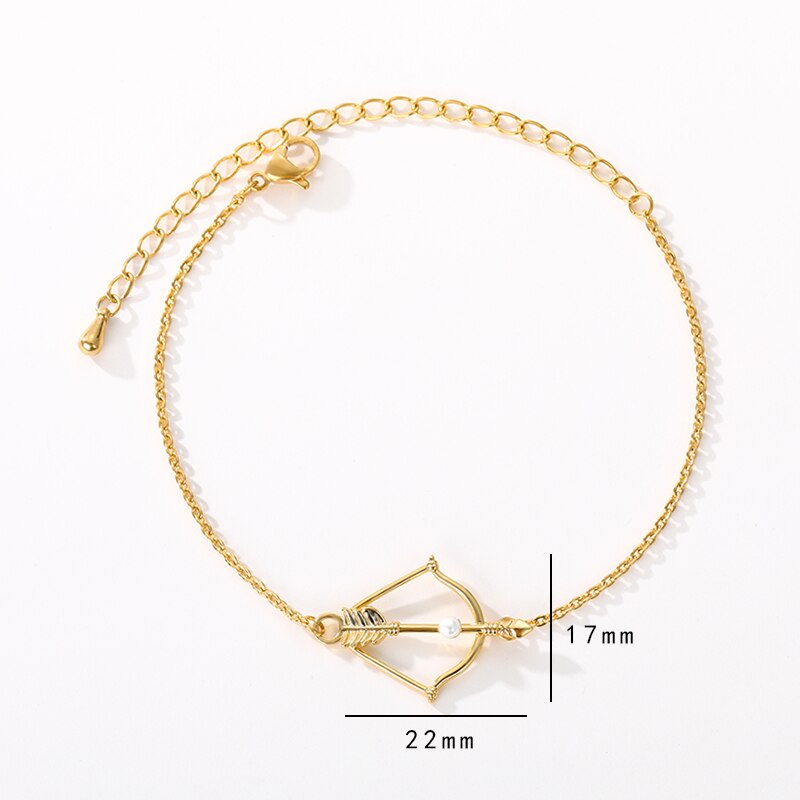 Pearl Bow Zircon Arrow Bracelet For Women 2023 Costume Jewelry Gold Color Earring Christmas Gift Bijoux Femme