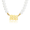 Pearl Choker Angel Number Necklace 111 222 333 444 555 666 777 888 999  Necklaces Women Stainless Steel Jewelry Gift Collier