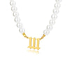 Pearl Choker Angel Number Necklace 111 222 333 444 555 666 777 888 999  Necklaces Women Stainless Steel Jewelry Gift Collier