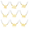 Pearl Choker Angel Number Necklace 111 222 333 444 555 666 777 888 999  Necklaces Women Stainless Steel Jewelry Gift Collier