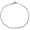 Pearl Decor Choker Necklace Faux Pearl Handmade Fake Leather Rope Necklace Choker Chain Women's Neck Chain