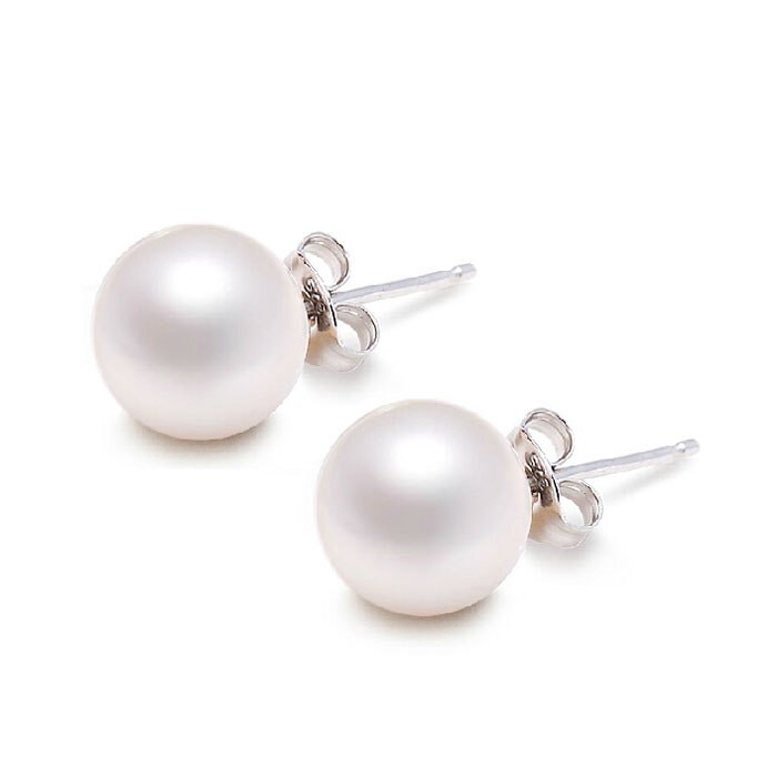 Pearl Earrings 925 Silver White Stud Earrings For Women Korean Earrings Silver 925 Jewelry New Fashion For Ladies Party Wedding