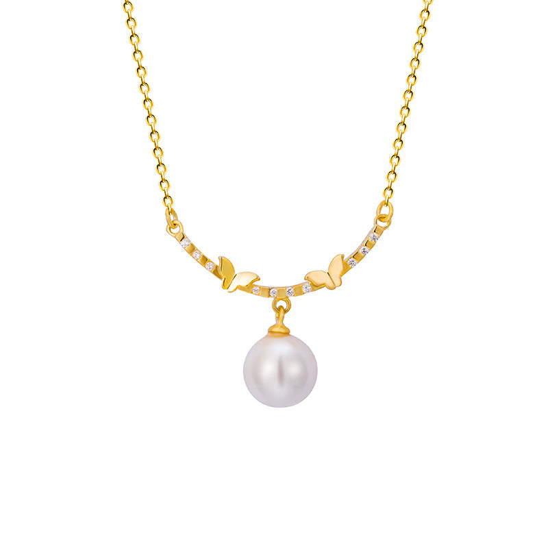 Pearl Fashion Necklace for Women Exquisite Silver Handmade Jewelry Simple Design European Hot Sales Classic Jewelry Accessory