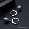 Pearl Hoop Earring Genuine Natural gr Pearl earring 925 Sterling Silver Earring Pearl Jewelry Women Wedding Gift