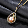 Pearl Jewelry 925 Sterling Silver Necklace Natural Pearl Pendant Necklace CZ Fine Jewelry Valentine's D Gift