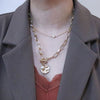 Pearl Necklace  Multi-storey  Portrait coin  Geometry  Female  Jewelry