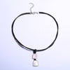 Pearl Necklace Pearl Leather Rope Square Size 16 -17 mm