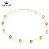 Pearl Necklace Pendant 18k Pure Gold Women girl gift Natural pearl Chain Solid 2020 New Hot Sell Trendy Party discount