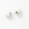 Pearl Stud Earrings Double-wearing Earrings 925 Sterling Silver Pin Sector Pearls Fine Jewelry Women's Trendy Fashion
