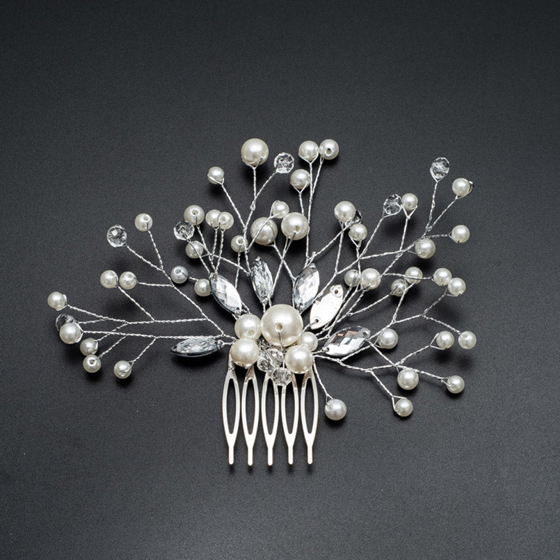 Pearl Women Hair Combs Wedding Hair Accessories Hair Pin Rhinestone Tiara Bridal Clips Crystal Crown Bride Hair Jewelry SP0136