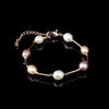 Pearl brother selection is round very large light 7-8-9MM 100% natural pearl bracelet to send her mother genuine