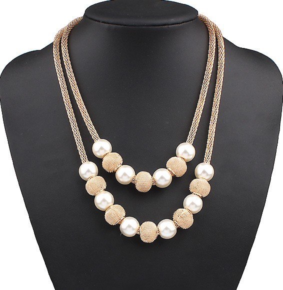 Pearl necklace collier femme collares statement Multilayer choker statement jewelry women Simulated Pearl necklaces & pendants