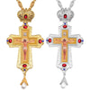 Pectoral Cross Christian Church Priest Crucifix Orthodox Baptism Gift Religious Icons Russian Greece Crucifix