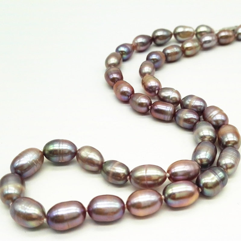 Amazing price AAAA high quality natural pearl necklace for women 3 colors 7-8mm pearl jewelry 45-50cm