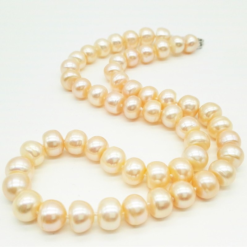 Amazing price AAAA high quality natural pearl necklace for women 3 colors 9-10mm pearl jewelry 45cm