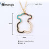 Pendant Necklace Jewelry  Bear Necklace for Women Zircon Inlaid with Pearl Collares Gold-chain Top Grade Quality Gift