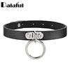 Pendant Necklace Sexy Collar Restraints Choker Neck Punk Gothic PU Leather Hip Hop Jewelry X630