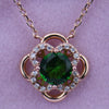 Pendant Necklace Silver 925 Flower More Color Big Cz Chains Necklace For Women HN021