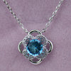Pendant Necklace Silver 925 Flower More Color Big Cz Chains Necklace For Women HN021