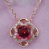 Pendant Necklace Silver 925 Flower More Color Big Cz Chains Necklace For Women HN021
