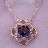 Pendant Necklace Silver 925 Flower More Color Big Cz Chains Necklace For Women HN021
