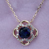 Pendant Necklace Silver 925 Flower More Color Big Cz Chains Necklace For Women HN021