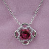 Pendant Necklace Silver 925 Flower More Color Big Cz Chains Necklace For Women HN021