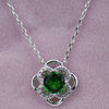 Pendant Necklace Silver 925 Flower More Color Big Cz Chains Necklace For Women HN021